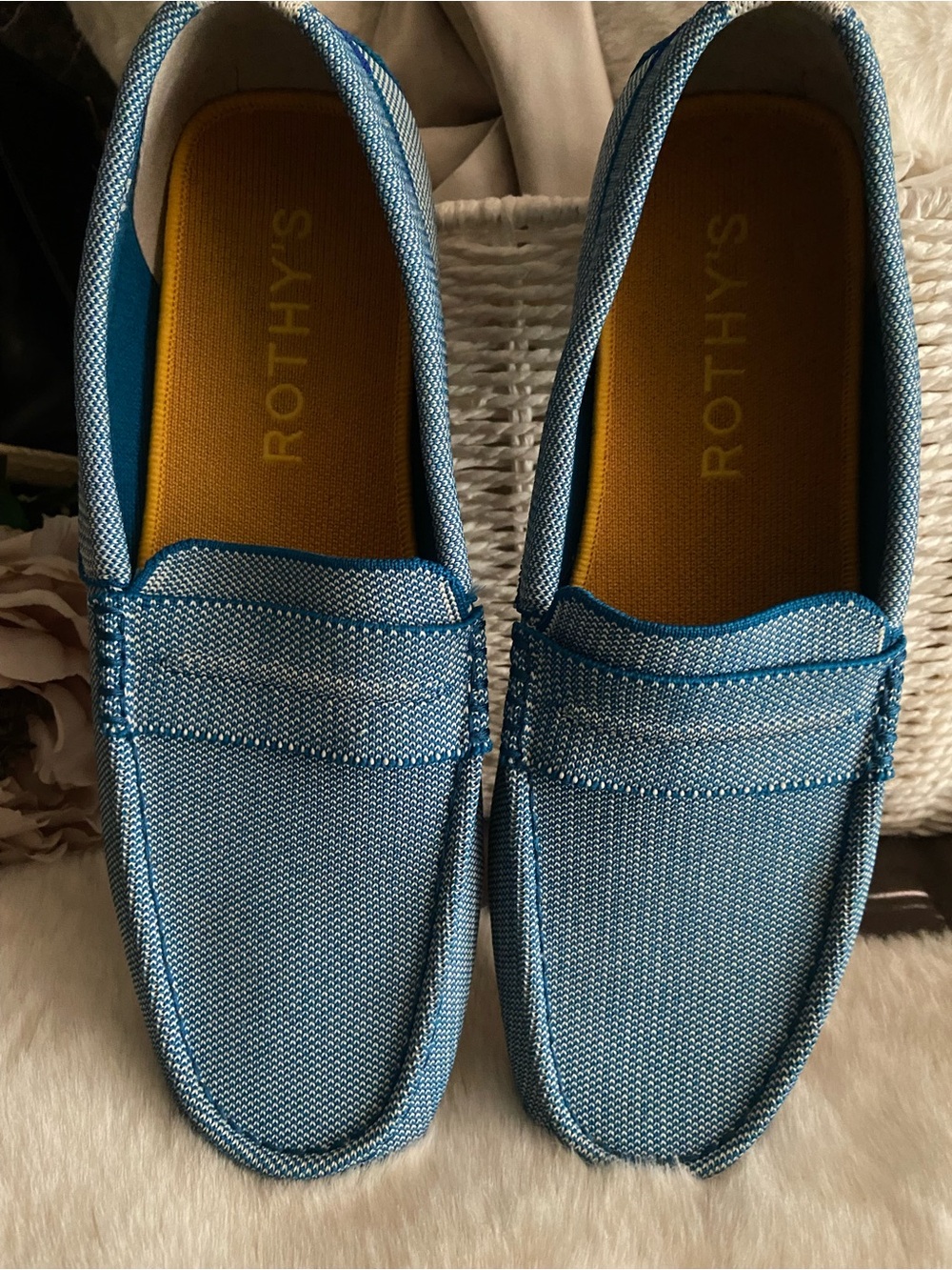 Rothy's Driving Loafers, likely in the color Seaside.